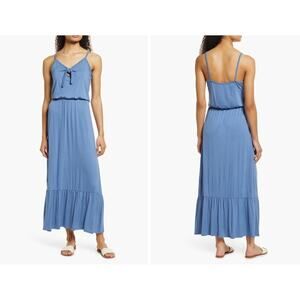 Loveappella sz M‎ blue prairie cottage maxi dress NWT